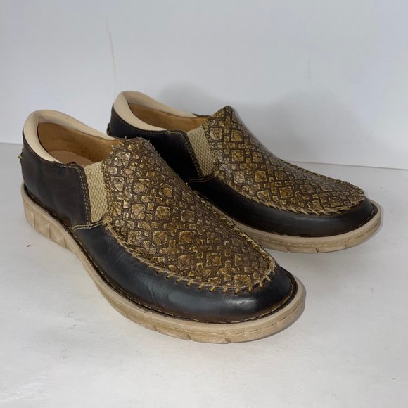 Tony Lama Shoes - Tony Lama Magdalena Mocha Slip On Women's Brown Flats Casual TLC502L
